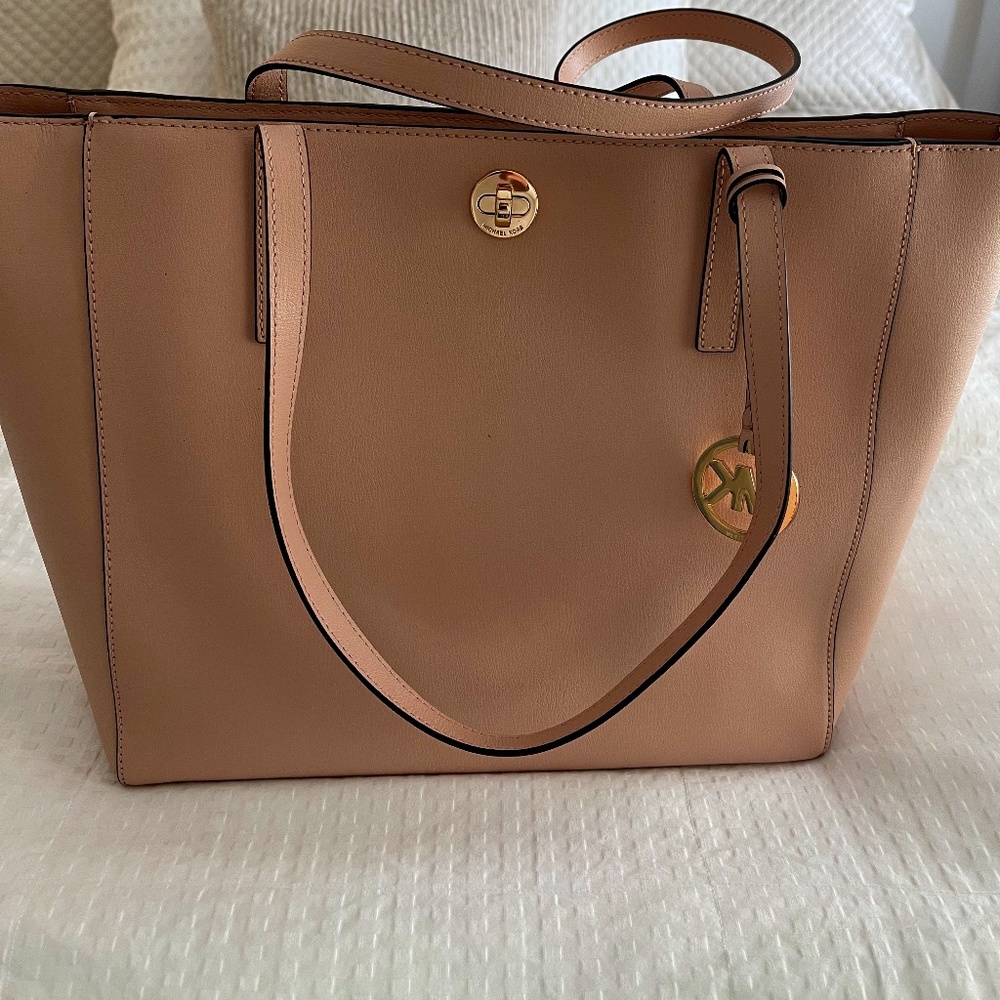 Michael Kors Pink Leather Travel Tote